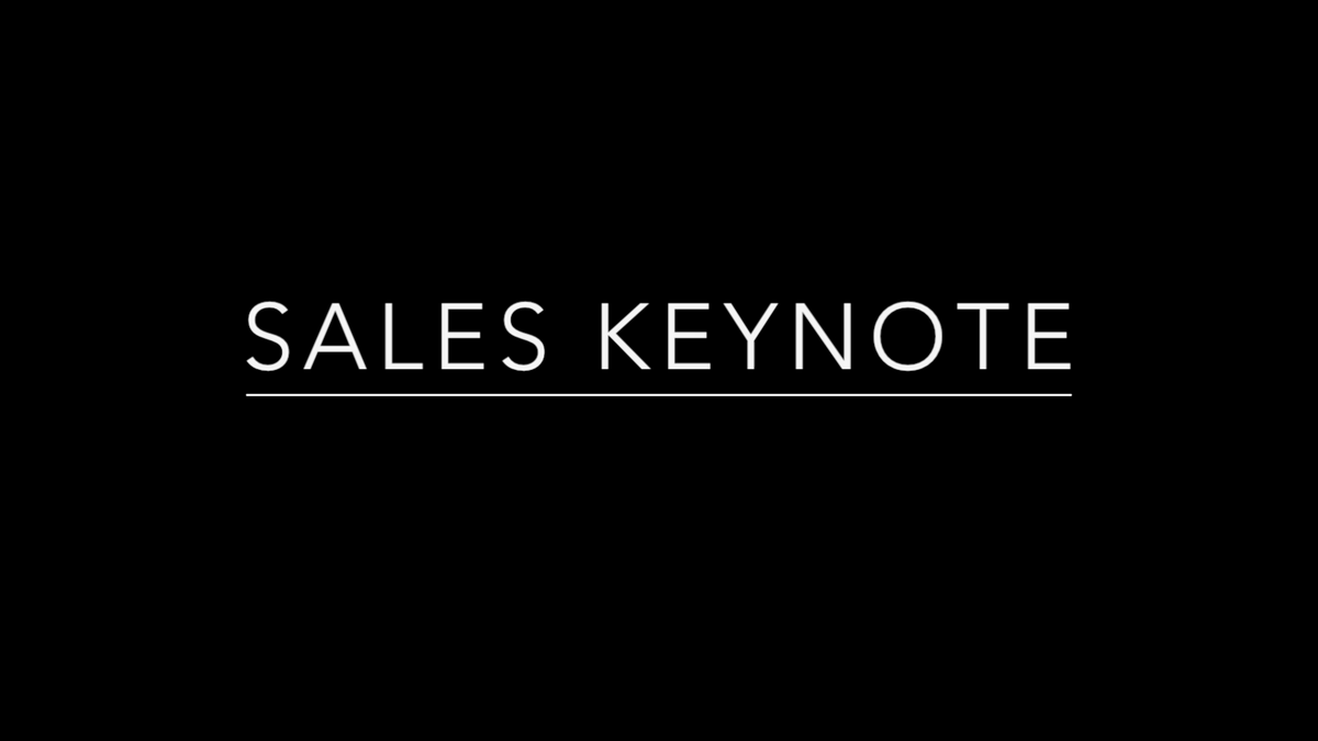 Sales Keynote